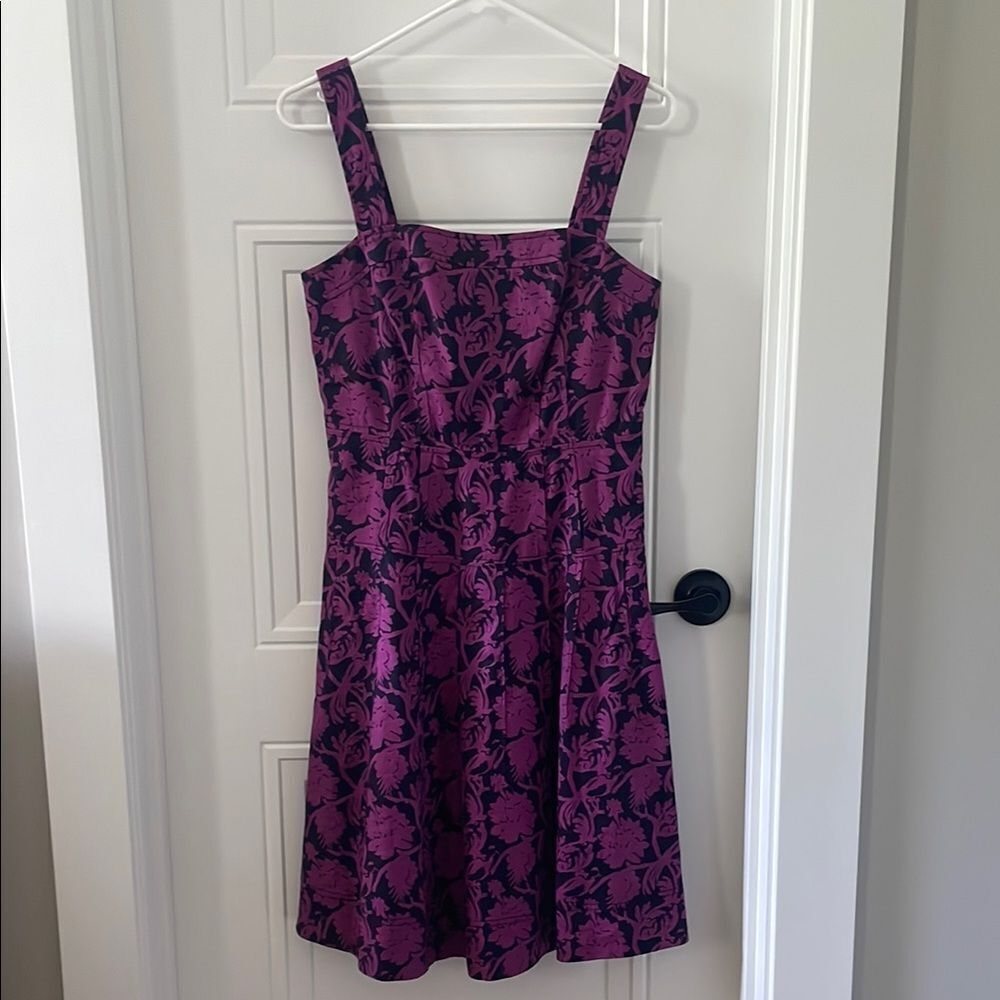 Tory Burch Jodie Floral Purple Dress